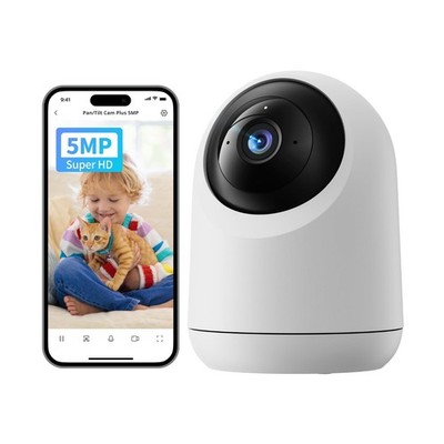 SwitchBot Home Security Camera 5MP - Pan/Tilt Cam 3K Super HD, 3K/5MP, weiß 