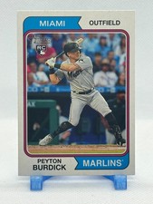 Peyton Burdick 2023 Topps Heritage #322 (RC) - Miami Marlins