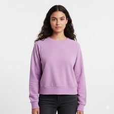 NWT Colsie Lilac Purple Crewneck Sweatshirt Soft Fleece Pullover Women's M