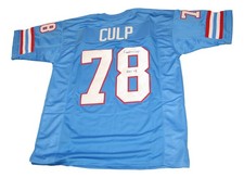 Curley Culp Autographed XL Oilers Jersey JSA