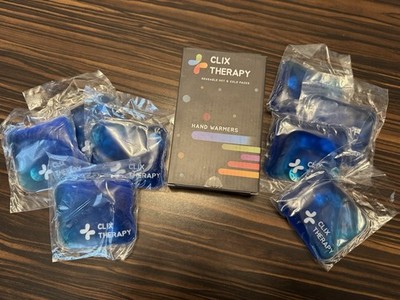 (12 Pk) Clix Therapy Reusable Hot & Cold Packs Compress Hand Warmers 12-Pack NIB