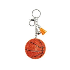 Sparkly Rhinestone Sports Ball Keychain Bling Baseball Football Basketball Ke...