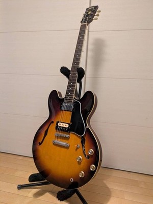 Burny RSA100 セミアコ Burny RSA-100 Semi-Hollow Sunburst Electric Guitar Used Shipping