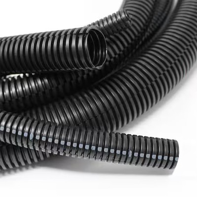 ELECTRIDUCT WL-ED-NY-125-100 Split Nylon Wire Loom Tubing- 1.25'' x 100ft- Black