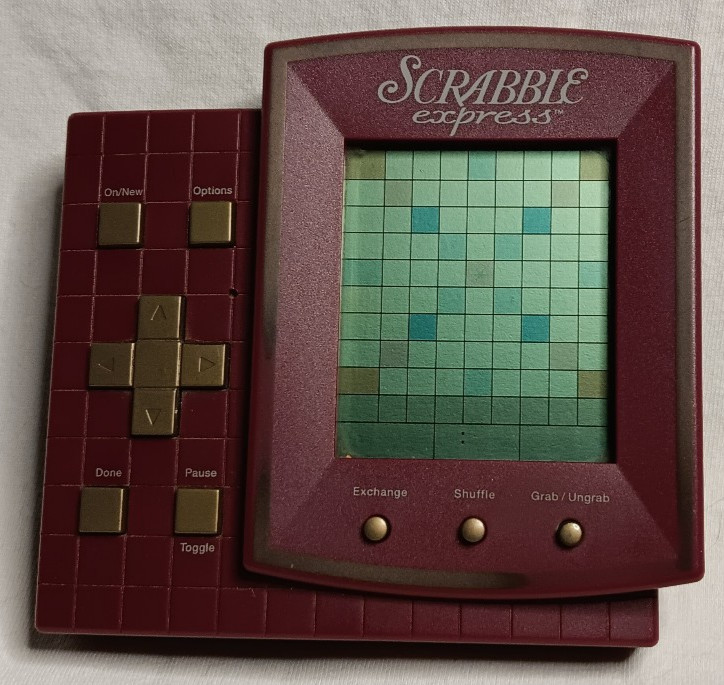 Vintage 1999 Hasbro Scrabble Express Handheld Electronic Game, Tested and Works