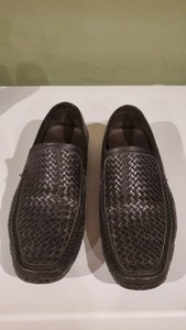 Salvatore Ferragamo Woven Leather Slip On Loafers Size 7.5 