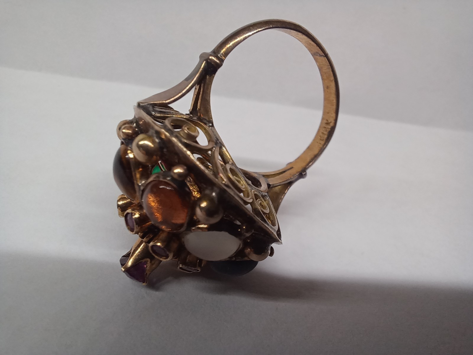 Vintage 10k Ruby and Gemstone Ring - image 21