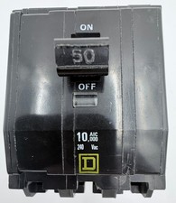 Square D QO350 50A 3-Pole Plug-On Circuit Breaker Used