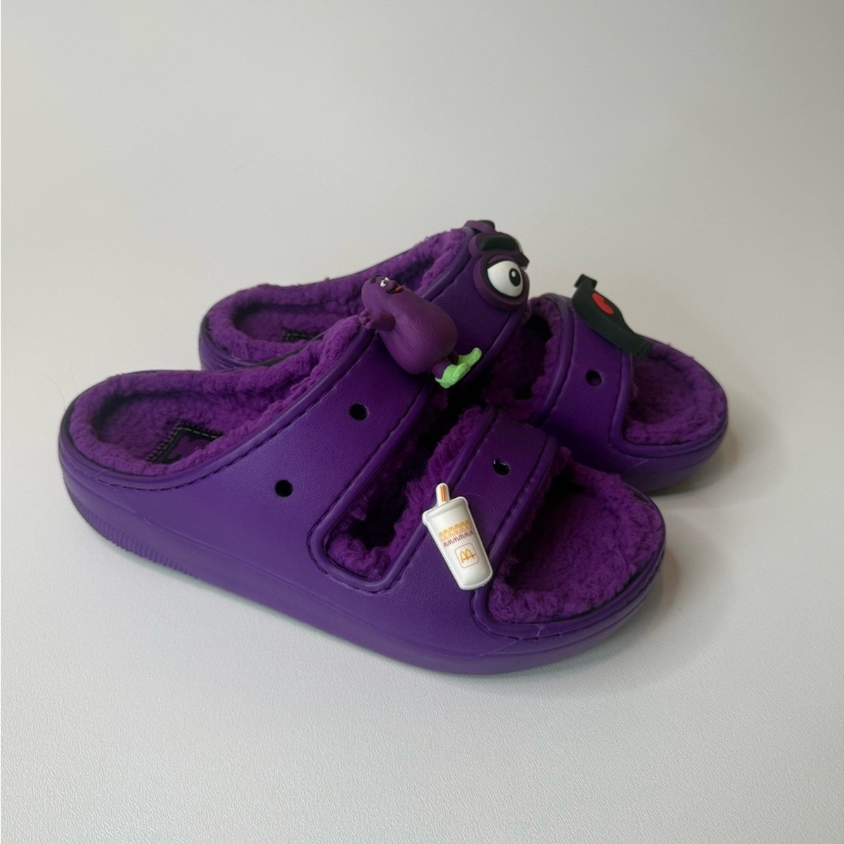 NEW McDonald's x Crocs Grimace Cozzzy Sandal M6/W8 | eBay