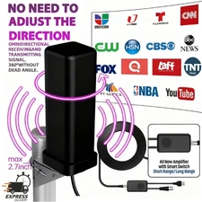 6000 Mile Outdoor TV Antenna Digital HDTV 4K Amplified 360° UHF VHF Long Range~