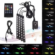 Car Led Interior Lights Rgb Neon Ambient Lighting Kit App Control For Car