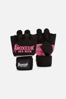 BOXEUR DES RUES Men's Gloves Fit Boxing Gloves, Fuchsia Pink Neoprene, L/XL