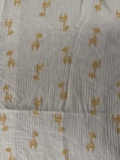 Aden Anais Muslin Swaddle Baby Blanket Giraffe Orange Off-White 100 Cotton