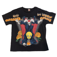 Vintage Looney Tunes Sylvester  Tweety Halloween T-shirt Collectable XL 1998