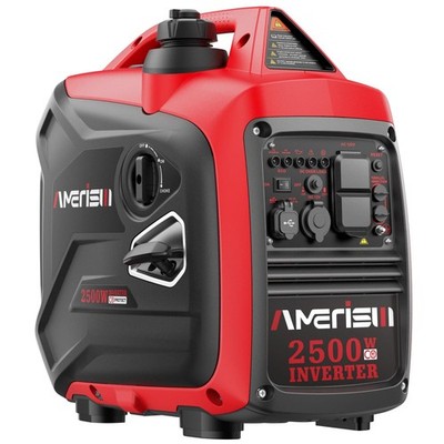 AMERISUN 2500-Watt Gas Powered Portable Inverter Generator for Home Use - Sup...