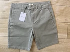 Grey TAILORED ARNE Stretch CHINO SHORTS (34w)