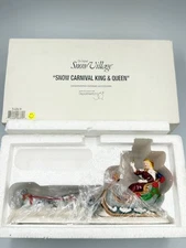Dept 56 Snow Village Christmas Snow Carnival King and Queen Dog Sled #54869 NEW
