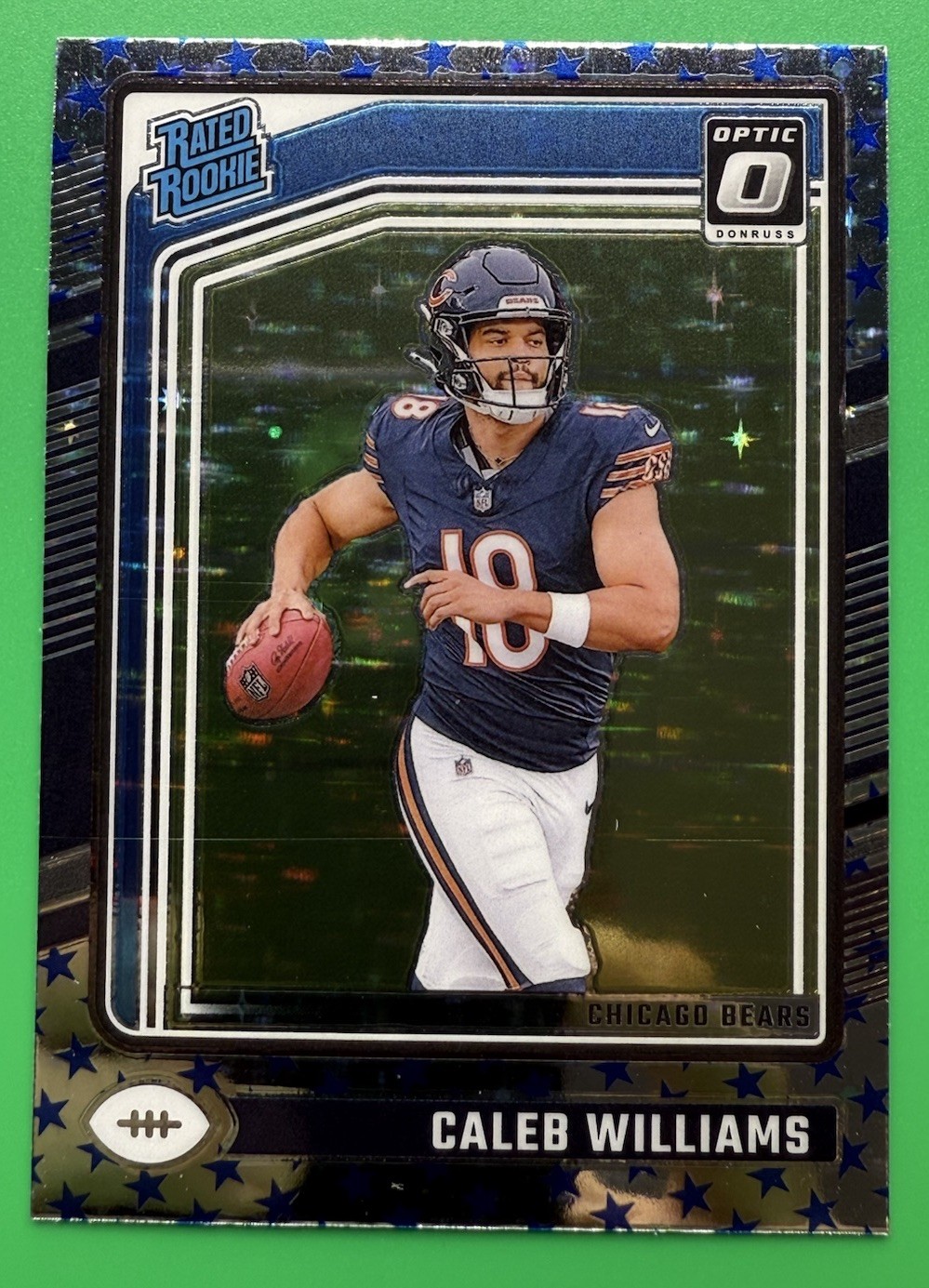 Caleb Williams Blue Stars #201 Rated Rookie 🔥 2024 Donruss Optic Football Bears