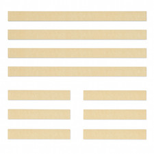 6x 100cm & 6x 50cm Shaker MDF Slats | Stair Kitchen Wall Panel Strips DIY Kit