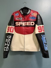 Copper Rivet 90 Red Racing Team Speed Freak PU Men's Jacket Men?s Sz Medium NEW