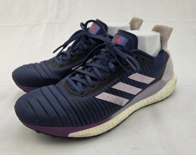 Adidas Solar Glide 19 Boost Running Shoes Women s Size 10 Blue Purple Sneakers