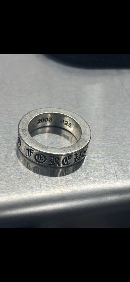 Forver Cromo Corazones Cruz Anillo Plata 925 Vintage Cromo Corazones Anillo Hombre’s Foto 3 de 4