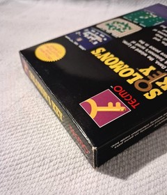 Solomon's Key Complete Nintendo Nes Game CIB Poster Very Good Condition 
