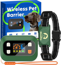 MIMOFPET Wireless Pet Barrier - Indoor Outdoor Waterproof Barrier with Adjustabl