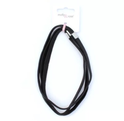 3 Black Elastic Snag Stretch Headband Bandeaux Hair Sport Unisex 