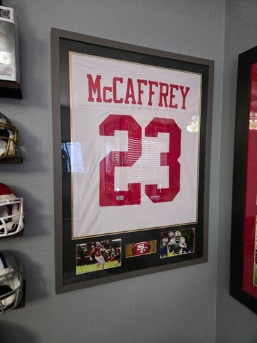 Christian McCaffrey Autographed Signed Framed Jersey San Francisco 49ers Beckett