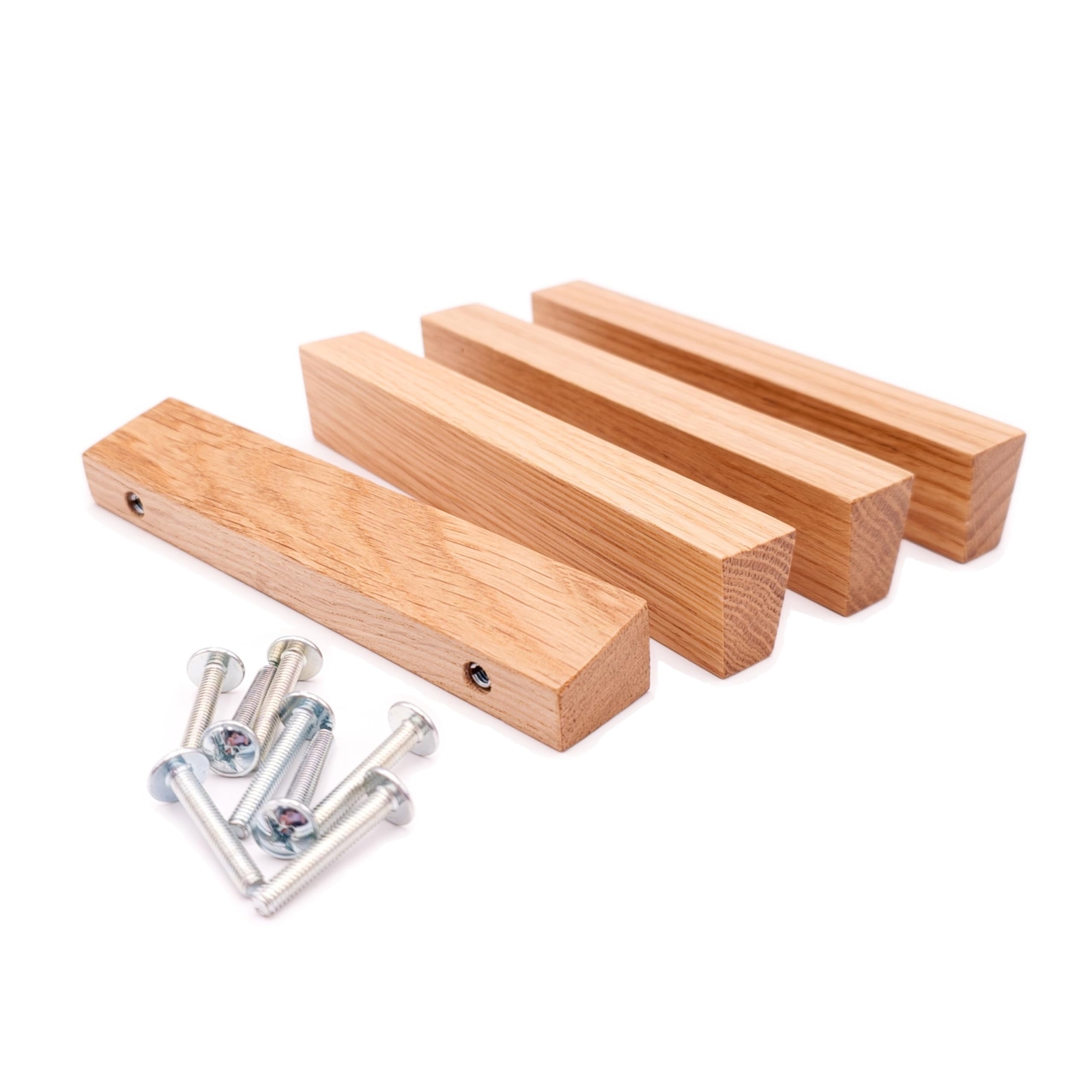 JOWE Maniglie per mobili in legno, con viti, 4 maniglie in legno di (d9R)
