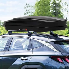 55” Rooftop Cargo Box Carrier 12.4 Cubic Ft. Hard Shell Roof Rack Cargo Carrier