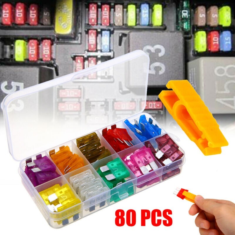 Blade Fuses 80Pcs Transparent Housing Corrosion resistance Terminal eBay