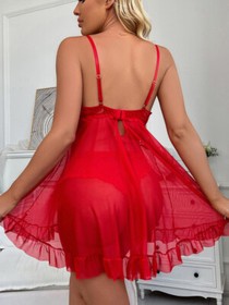 Womens Sexy Lingerie Sleepwear Nightwear Underwear Teddy Babydoll Lace Dress Set