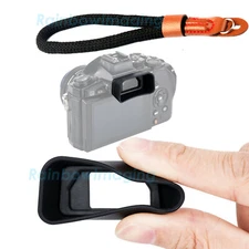 JJC Kiwifotos Large Silica Eyecup Hand Strap + Olympus E-M1 E-M1 Mark II III