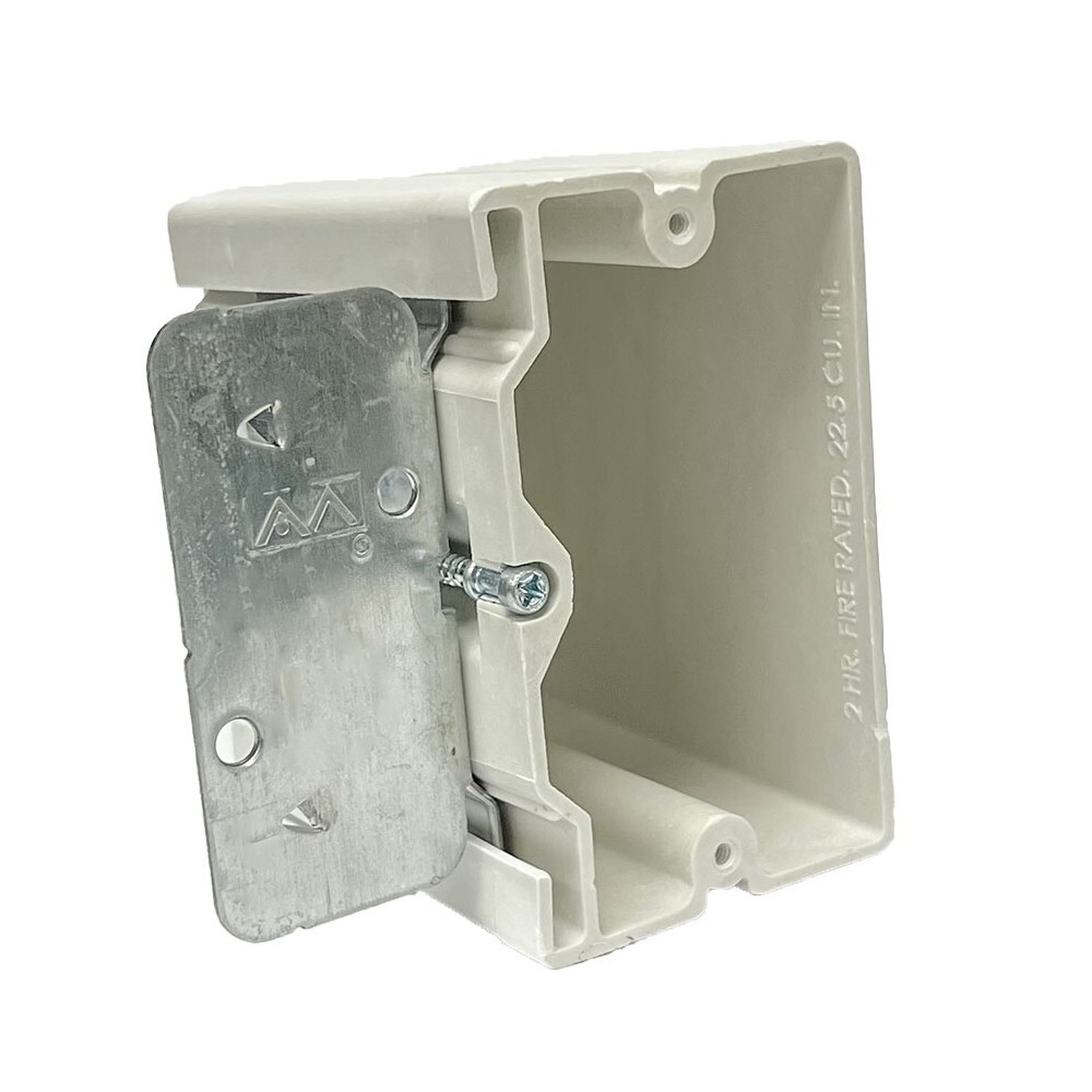 Allied 1099-AB 1-Gang Fiberglass Adjustable Electrical Box 2-Hour