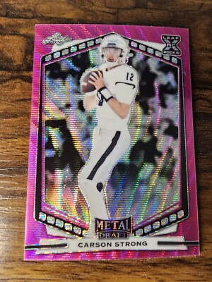 2022 Leaf Draft Metal Pink Wave Carson Strong #B-CS1 Rookie RC Nevada Wolf Pack 