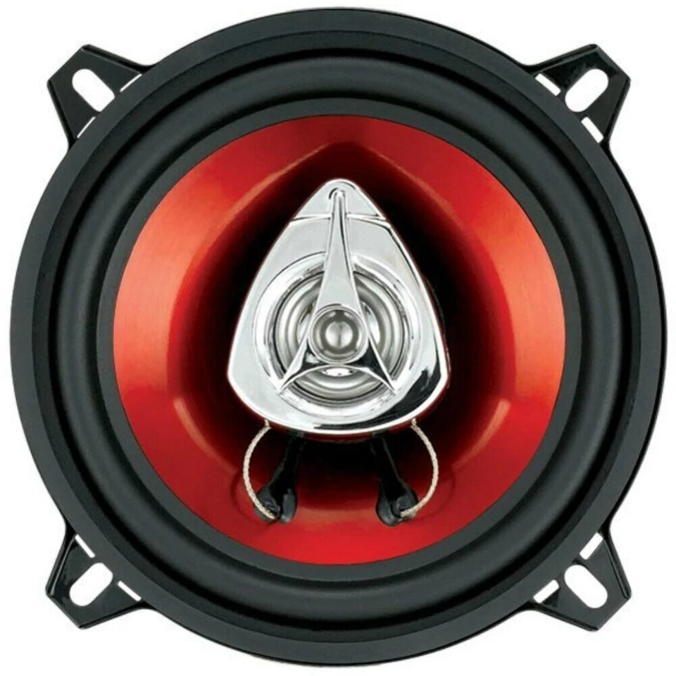 COPPIA CASSE BOSS CH5520 ROSSE 13 CM 130 MM 400 WATT 5" 5,25" A 2 VIE COASSIALI - Immagine 4 di 4