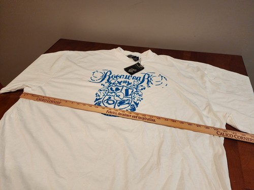 New Rocawear T-Shirt 6XL White\Blue Logo Hip Hop Y2K NWT - Picture 5 of 8