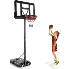 4.25-10' Outdoor Portable System Basketball Hoop Adjustable Height w/Backboard