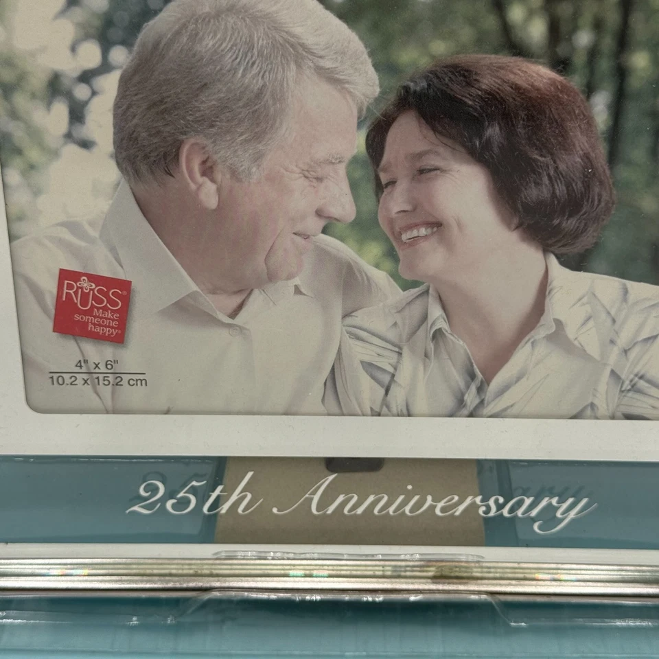 Marco de fotos Russ Reflections Of Love rectangular diseño de metal plateado fotos 4x6 Foto 4 de 4