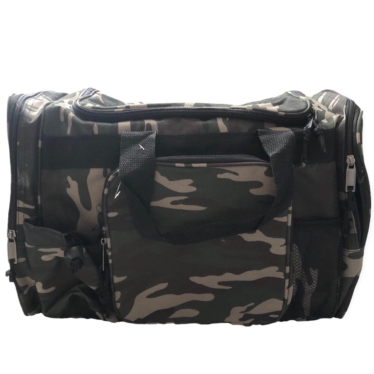 Dig Camouflaged Weekender Duffle Bag With Adjustable Detachable