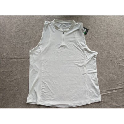 Womens Slazenger Sleeveless Tech 1/4 Zip Polo Size XXL Golf White