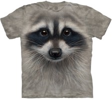 Raccoon Face Bandit Masked City Life Coon Gray Animal Mountain T-Shirt S-4X