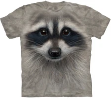 Raccoon Face Bandit Masked City Life Coon Gray Animal Mountain T-Shirt S-4X