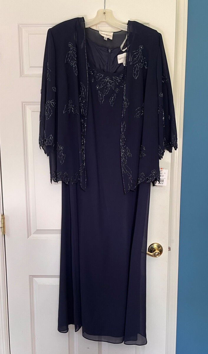 NWT 90s David's Bridal Mother of the Bride Beaded Cocktail Dress