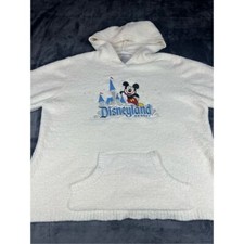Disney Mickey Mouse, Disneyland white fleece hooded sweater size XL