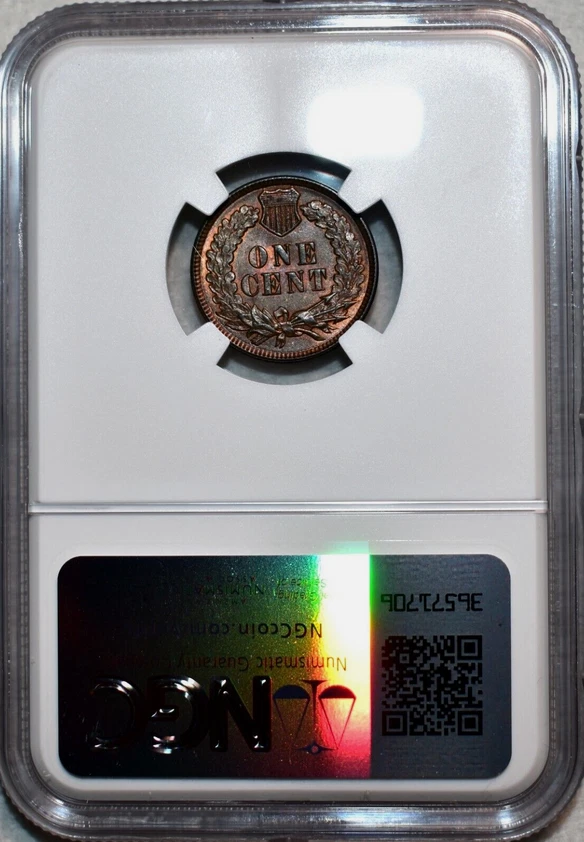 :1895 1C INDIAN PRINCESS CENT NEAR GEM NGC MS64RB MORE RED RARITY R4 HIGH-GRADES - Image 2 of 2