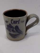 VINTAGE 1988 ROWE POTTERY MUG "CARL"