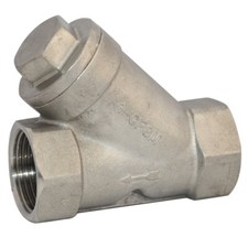1" in NPT Female Y Strainer Mesh Filter Swing check Valve Stainless Steel 316